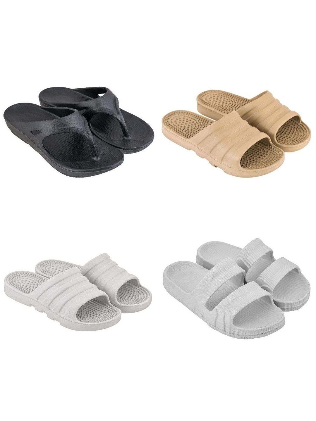 Feel alive Men Set of 4 Lightweight Flip-Flops