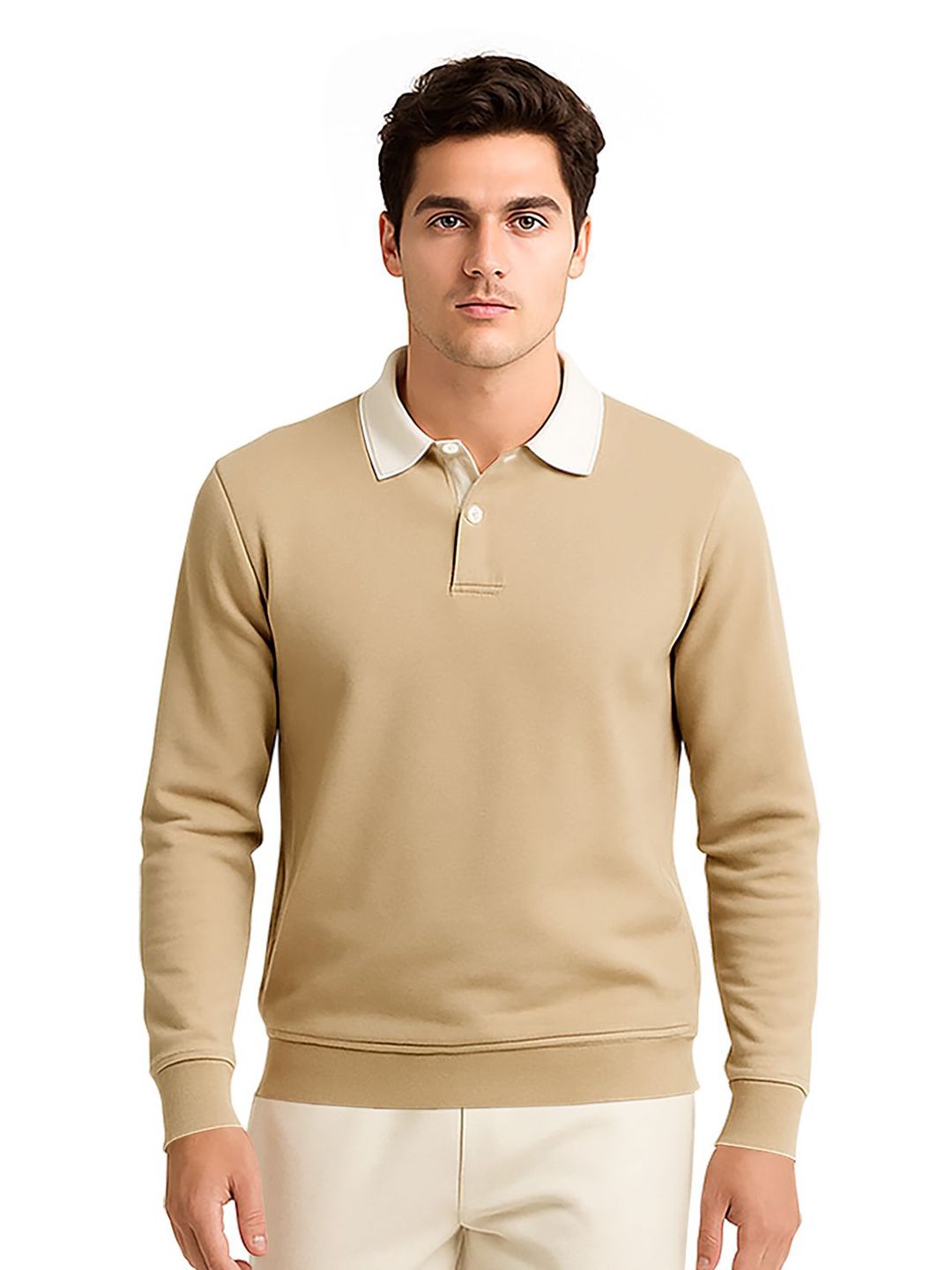 BULLMER Polo Collar Long Sleeves T-shirt