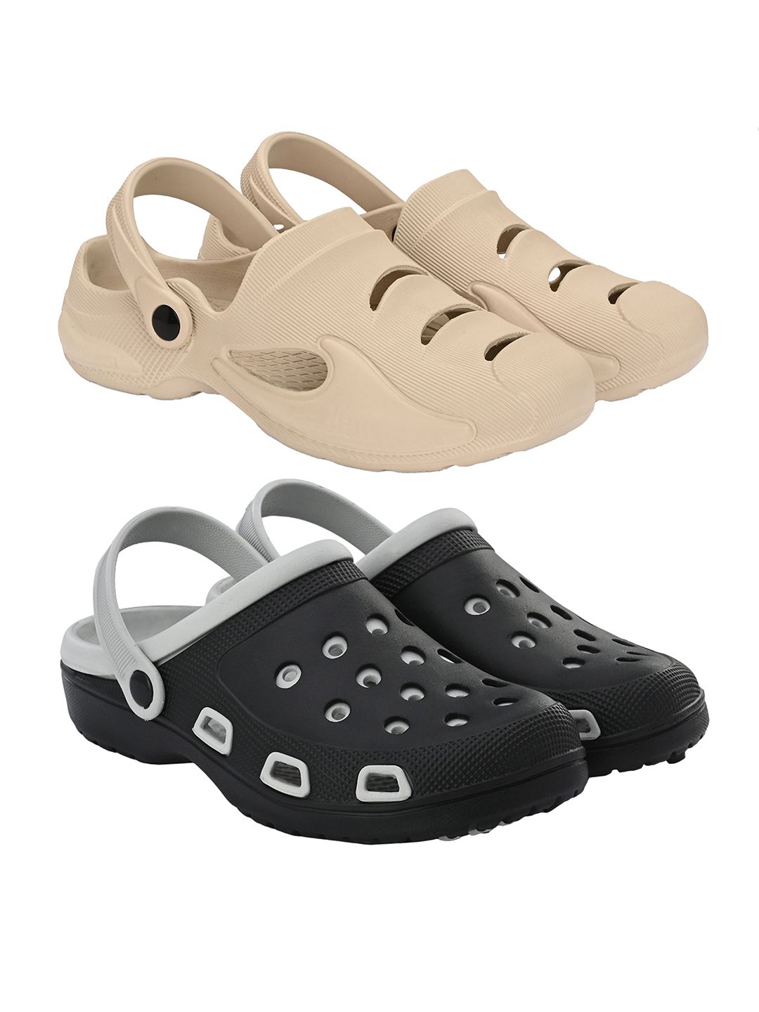 BIRDE Men Set Of 2 Rubber Clogs