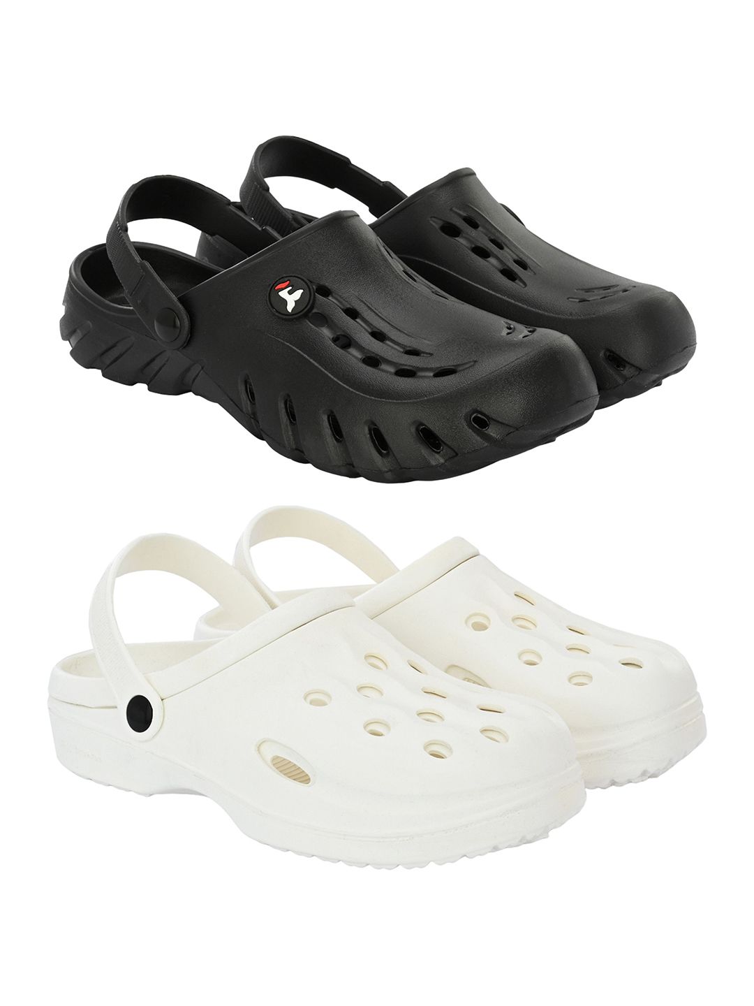 BIRDE Men Set Of 2 Self Design Clogs