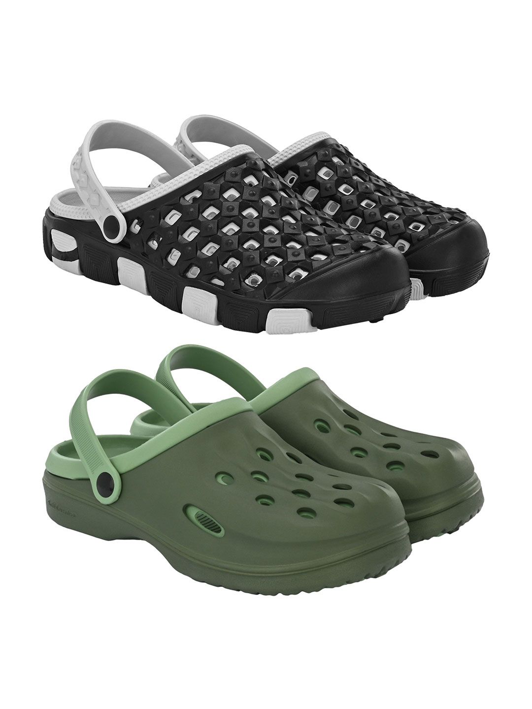 BIRDE Men Pack Of 2 Comfortable Lightweight Clogs