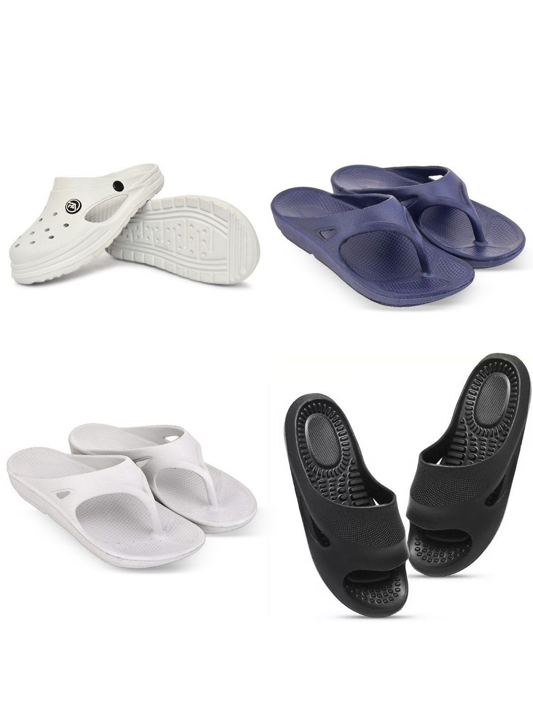 Feel alive Men Set of 4 Lightweight Flip Flops