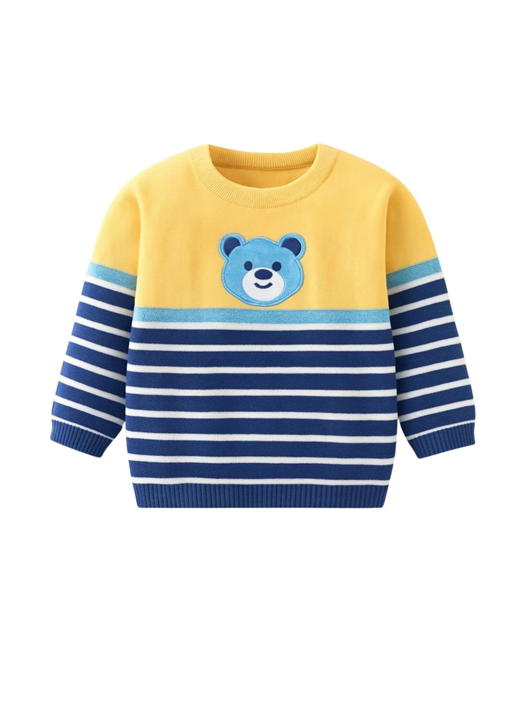 AVELLY Boys Striped Woollen Pullover