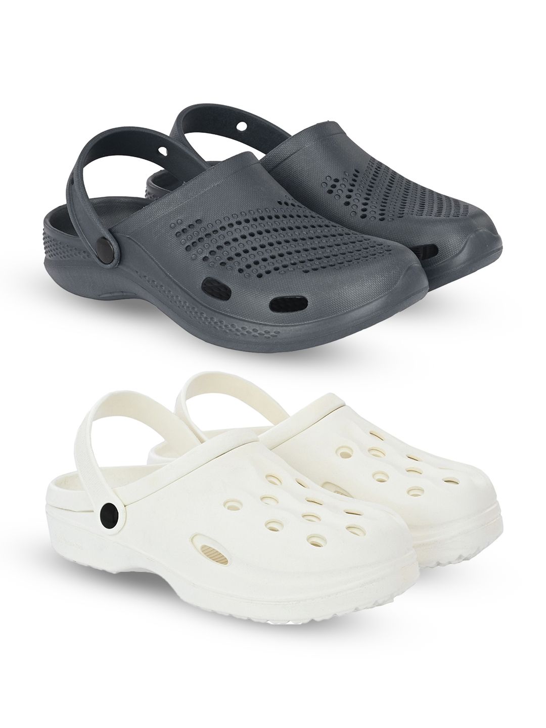 BIRDE Men Set Of 2 Clogs Flip Flops