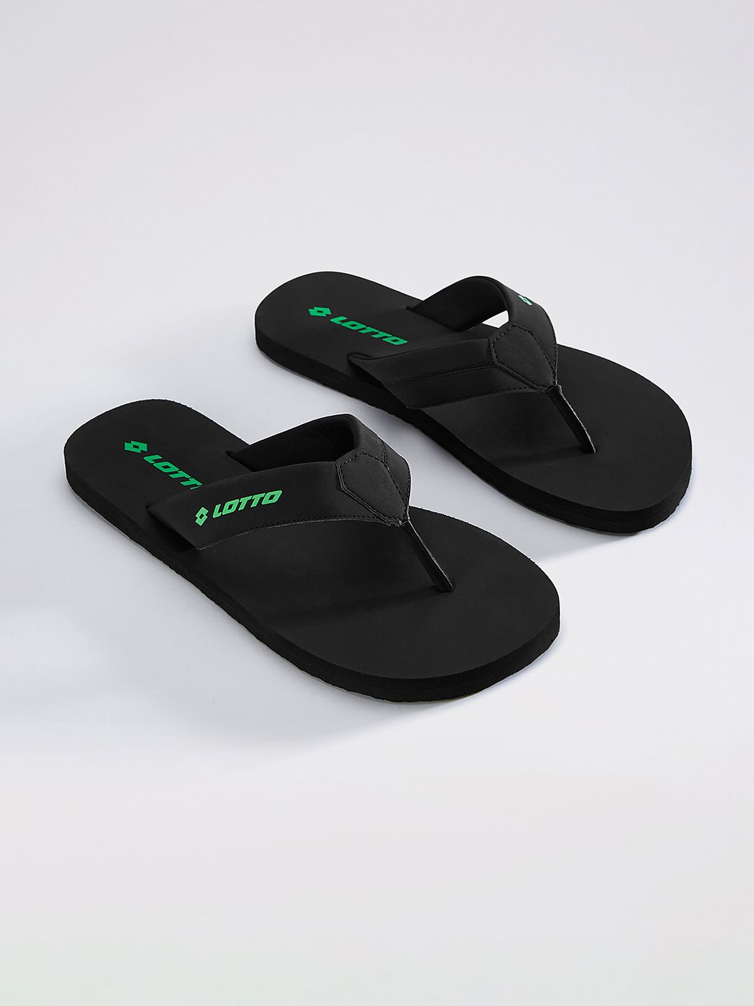 Lotto Men Simplio Black Flip Flops