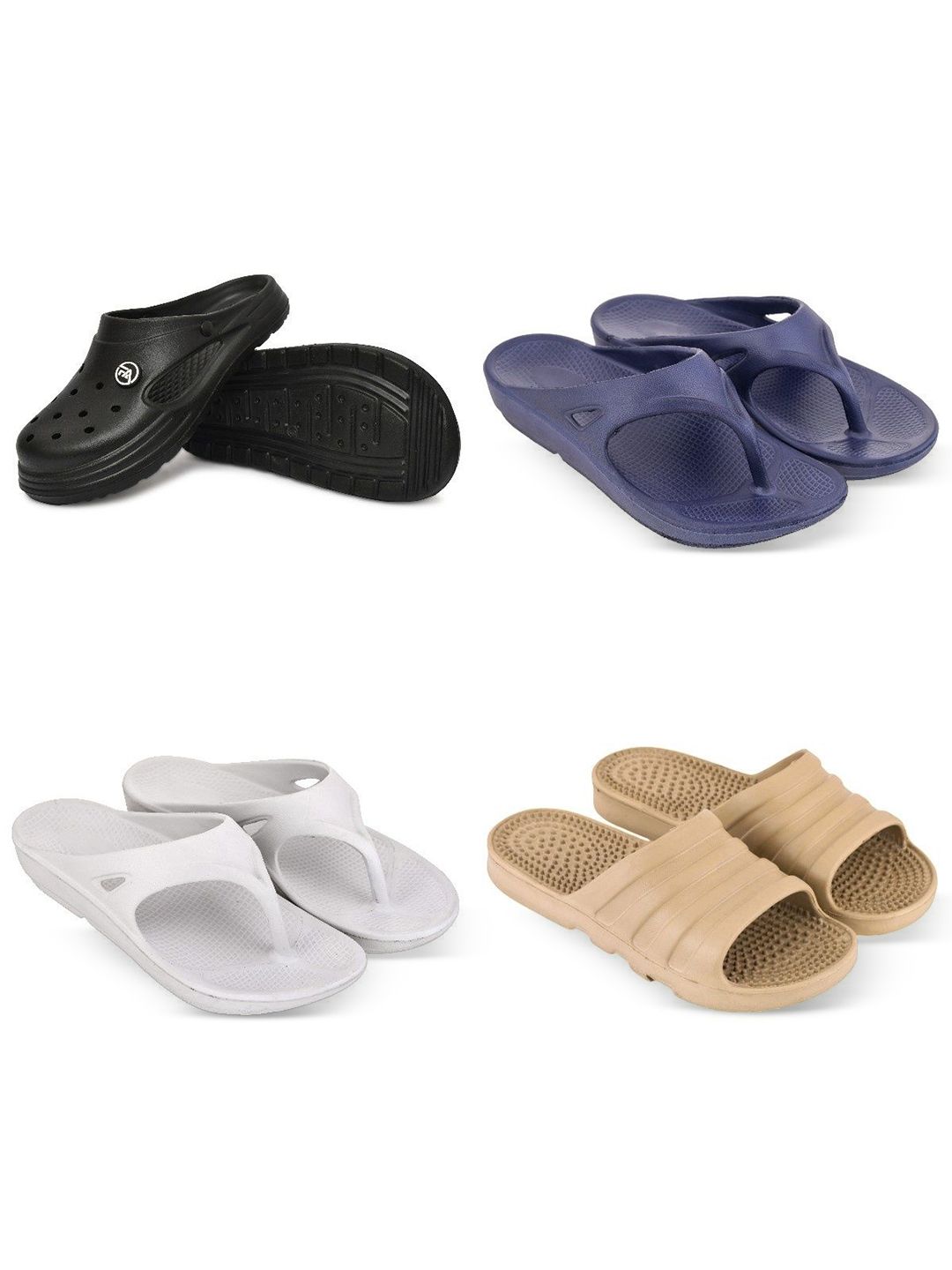Feel alive Men Set of 4 Lightweight Flip-Flops