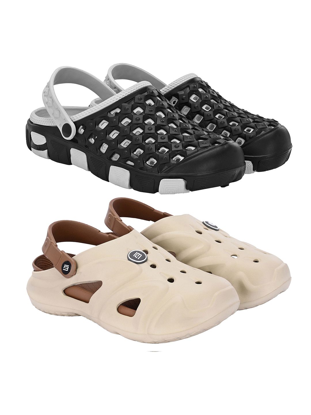BIRDE Men Pack Of 2 Rubber Clogs