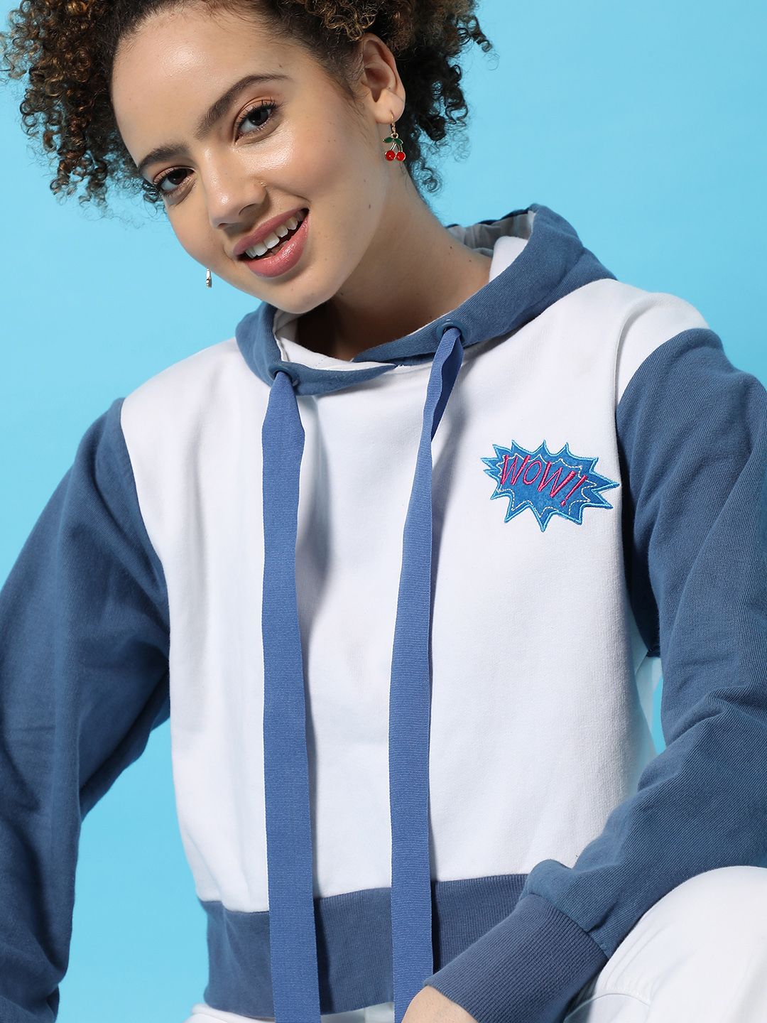 PINACOLADA Women Colourblocked Hooded Sweatshirt