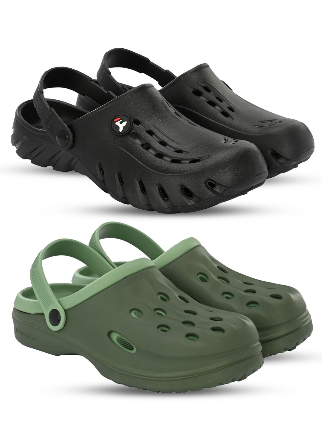 BIRDE Men Pack Of 2 Rubber Clogs