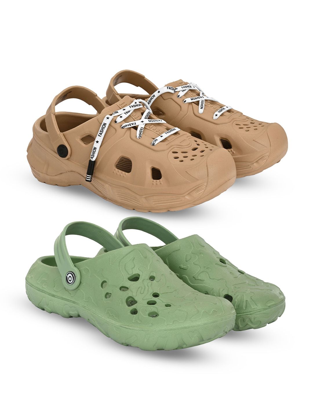 BIRDE Men Set Of 2 Rubber Casual Clogs