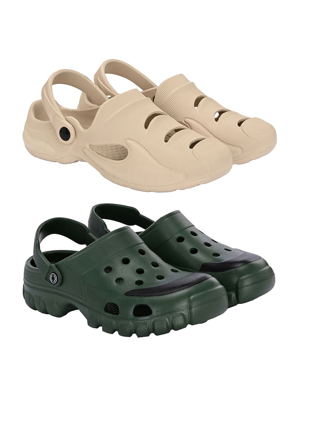 BIRDE Men Pack Of 2 Rubber Clogs