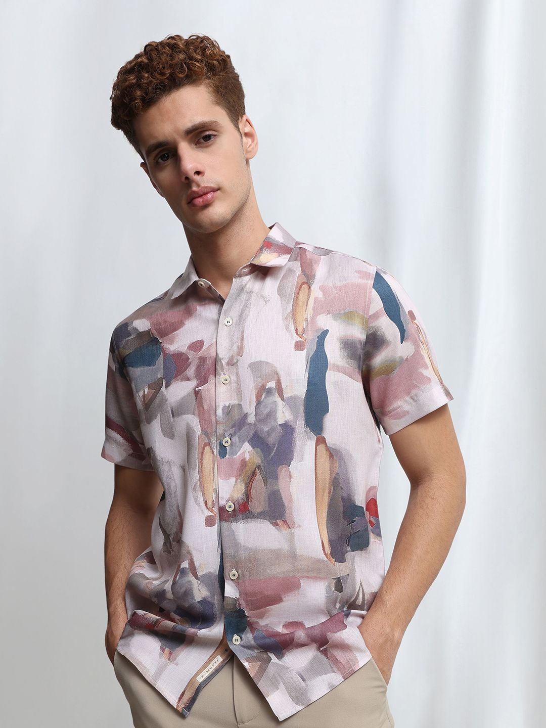 Mufti Mufti Men Slim Fit Printed Party Shirt