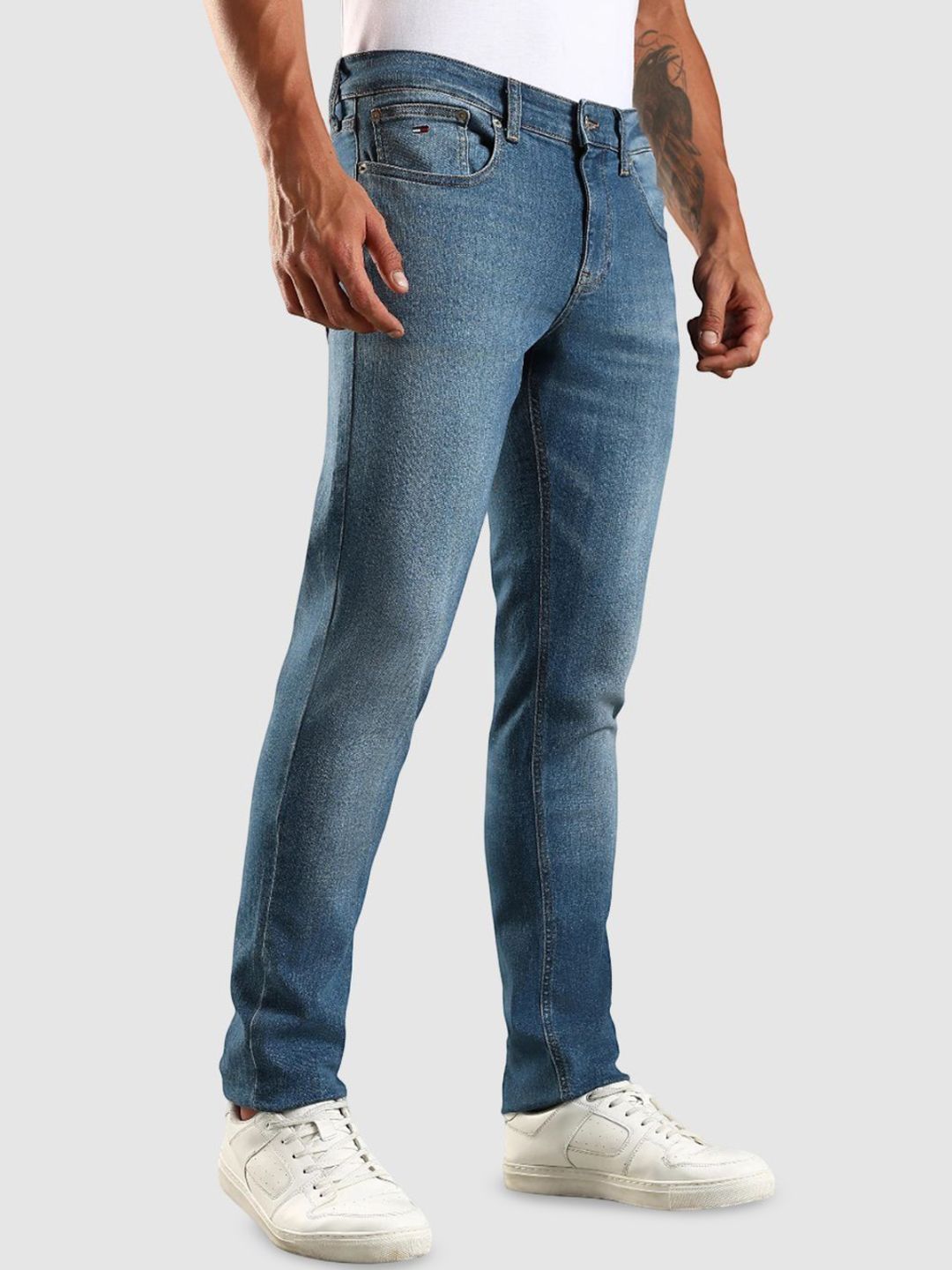 Europe Slim Fit Mid-Rise Light Fade Jeans