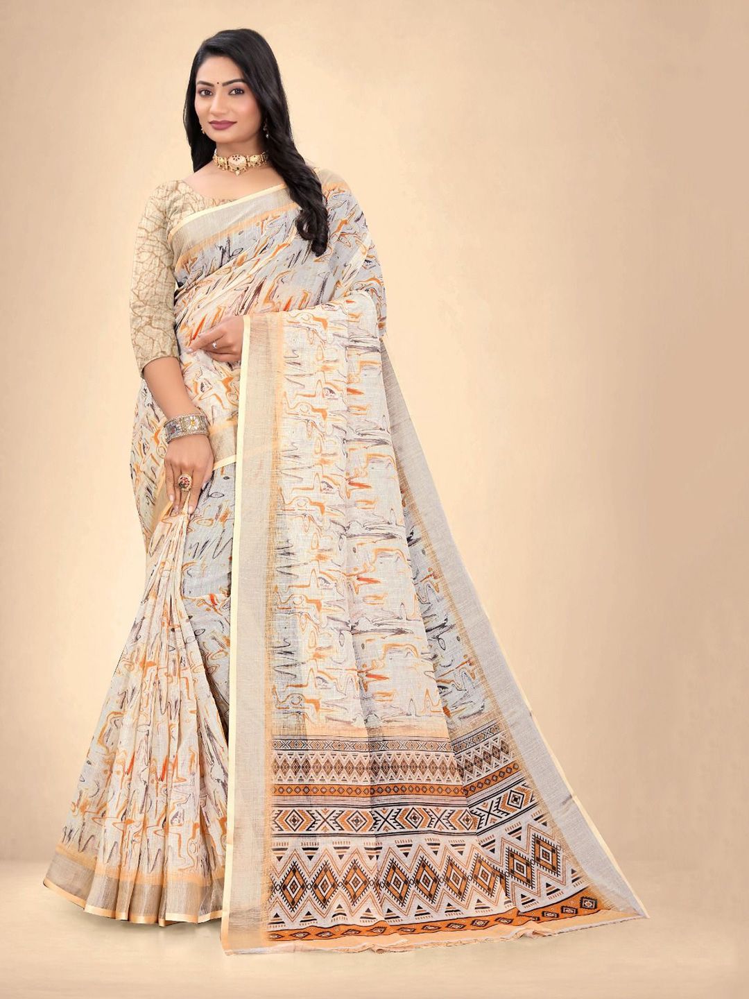 Abhilasha Zari Pure Cotton Maheshwari Saree