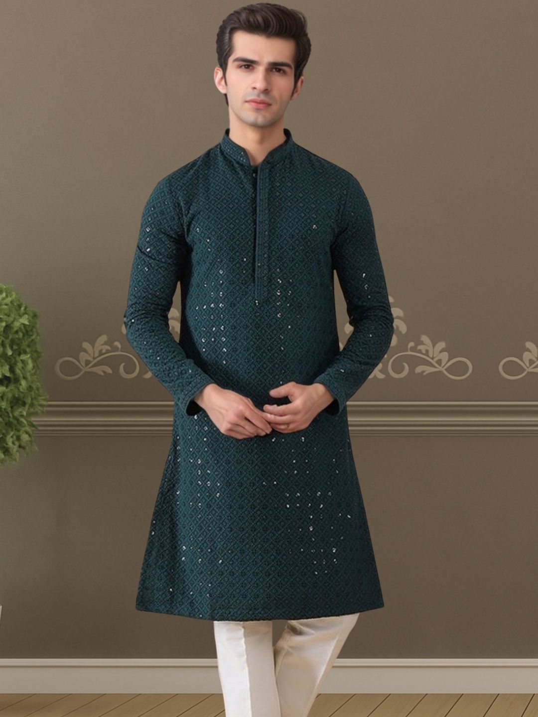 Moda Rapido Men Blended Straight Kurtas