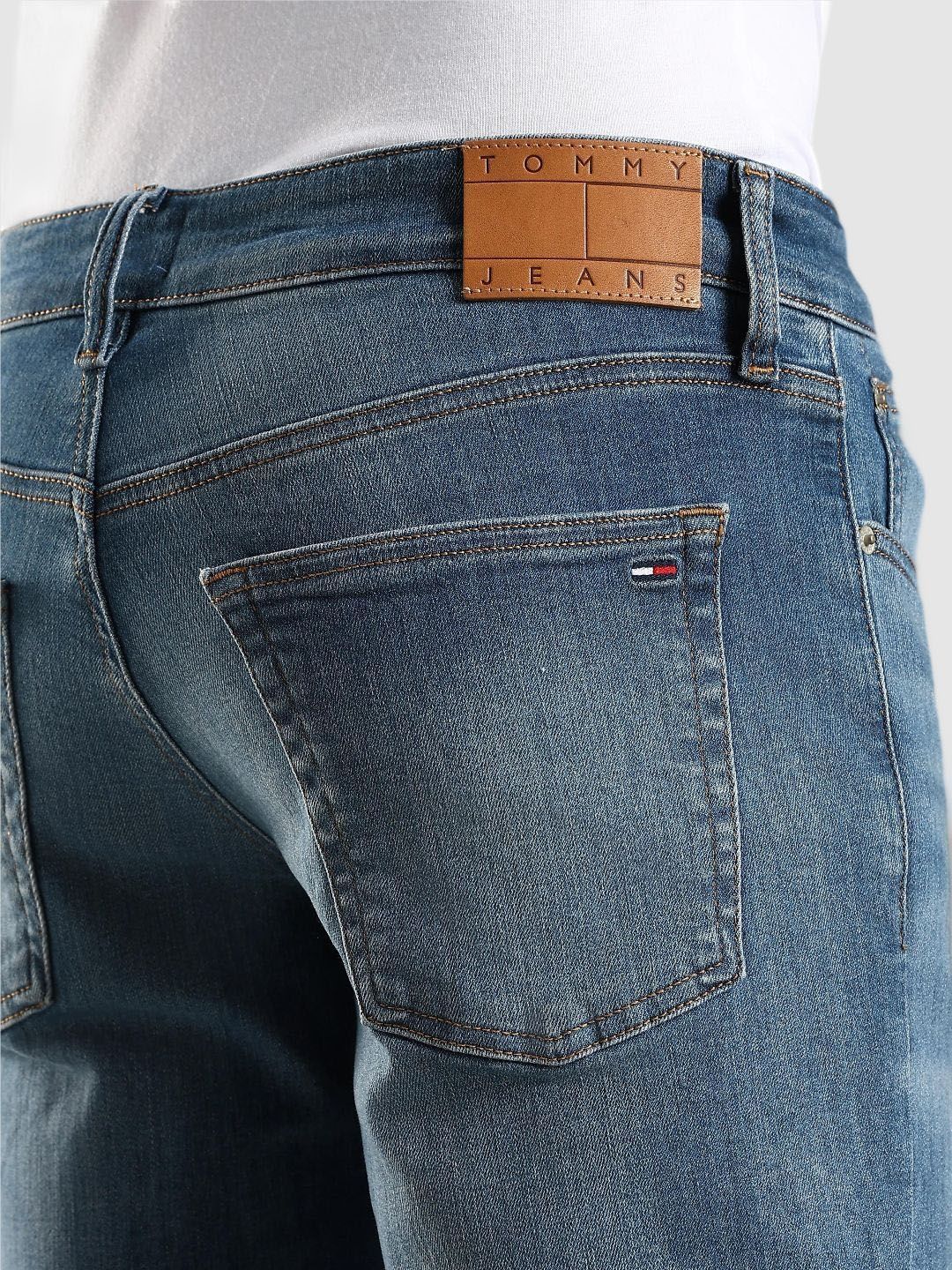 Europe Slim Fit Mid-Rise Light Fade Jeans