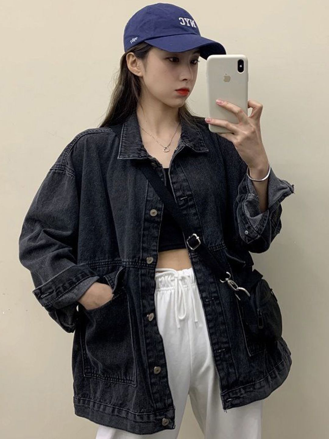 StyleCast Women Spread Collar Denim Jacket