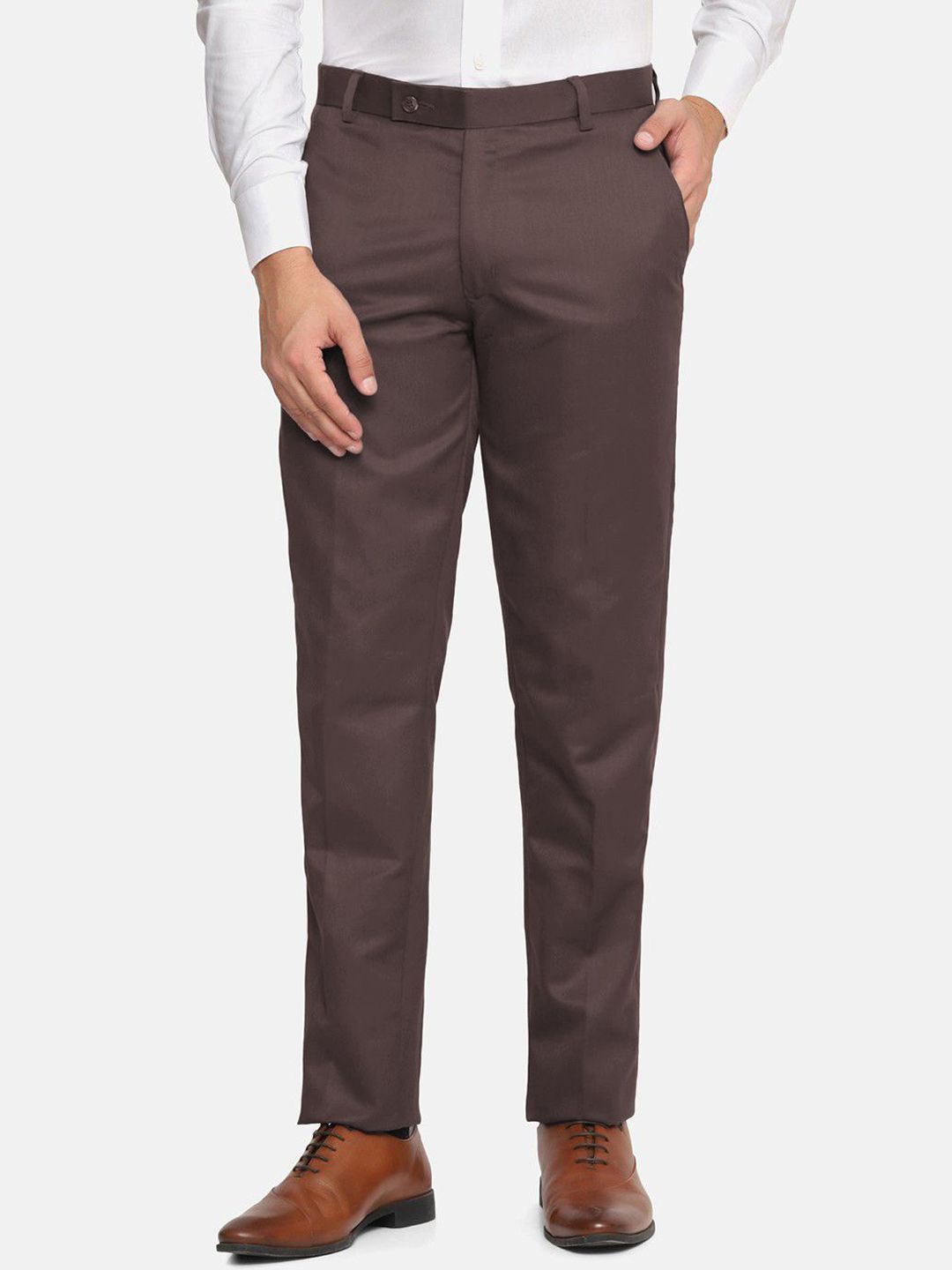 MANCREW Men Relaxed Mid-Rise Formal Trousers