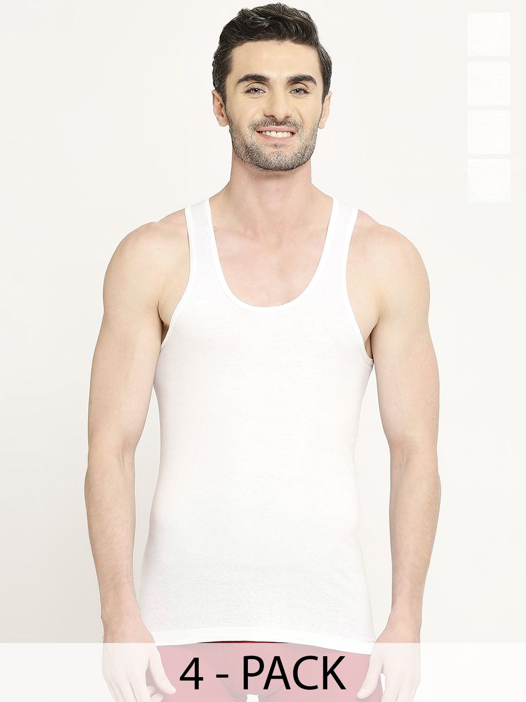 VIP Supreme Men Pack Of 4 Sleevless Cotton Vest