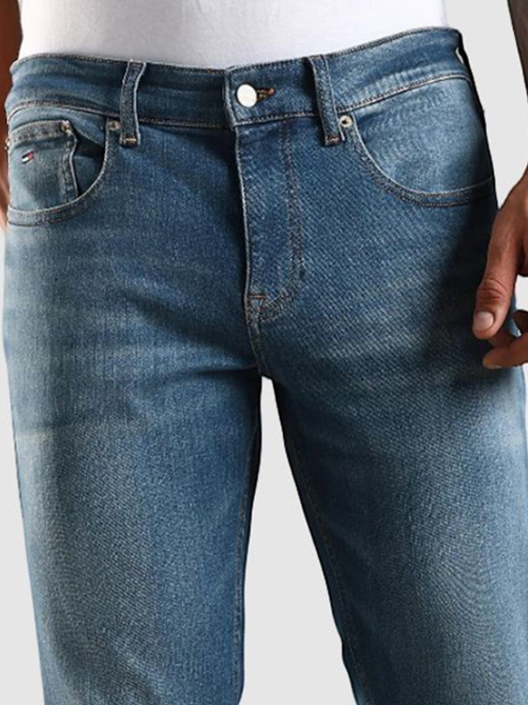 Europe Slim Fit Mid-Rise Light Fade Jeans