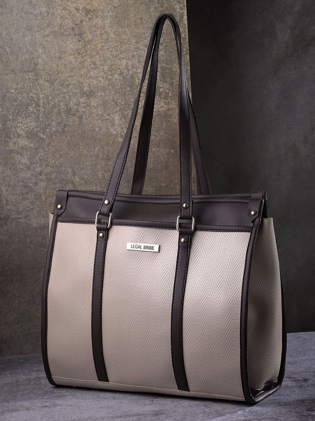 LEGAL BRIBE PU Structured Tote Bag
