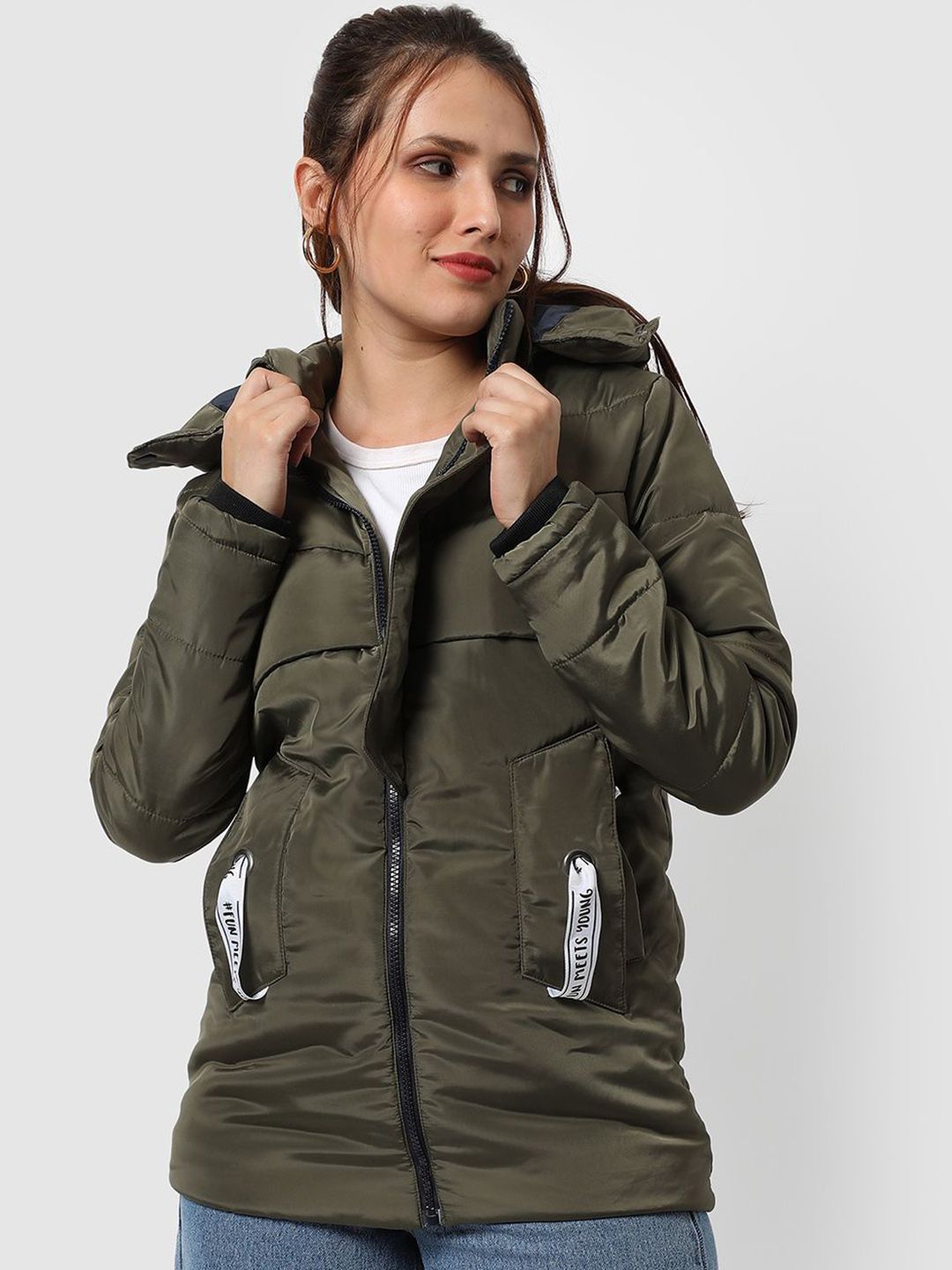 PINACOLADA Women Hooded Solid Lightweight Parka Jacket