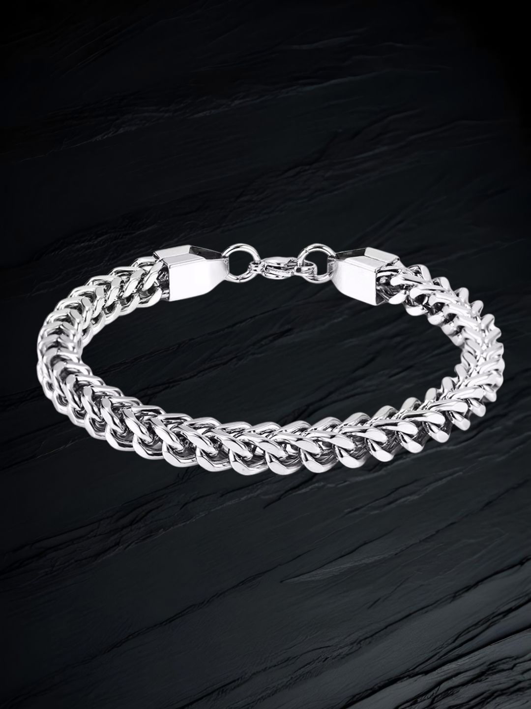 Avya Collection Men Silver-Plated Link Bracelet