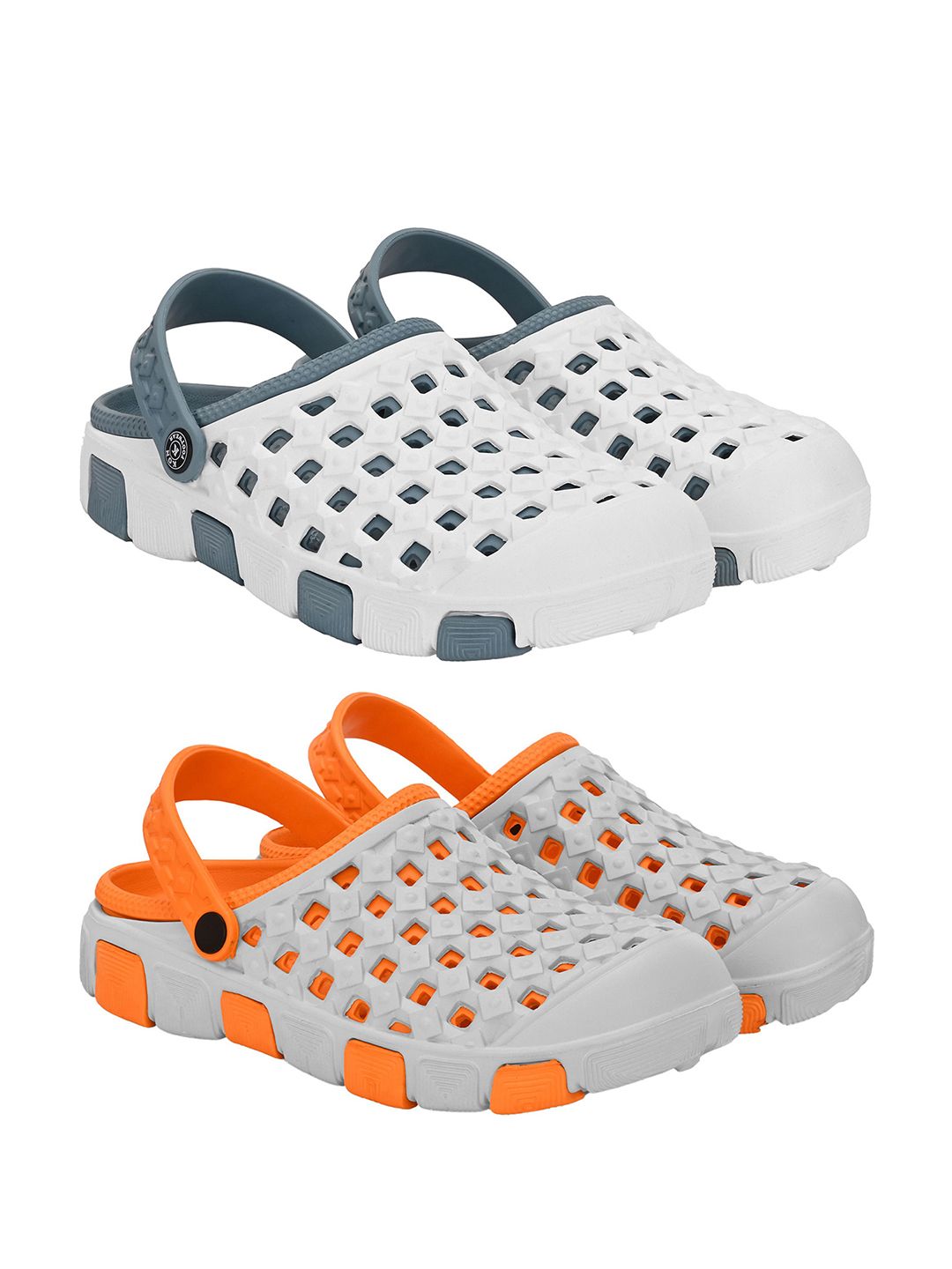 BIRDE Men Set Of 2 Breathable Clogs Flip Flops