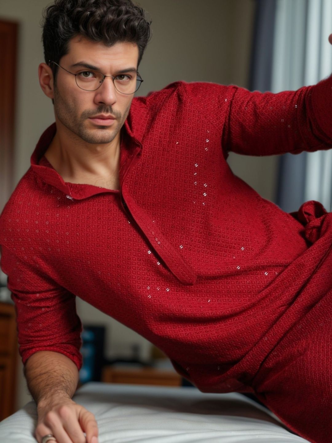 Moda Rapido Men Blended Straight Kurtas