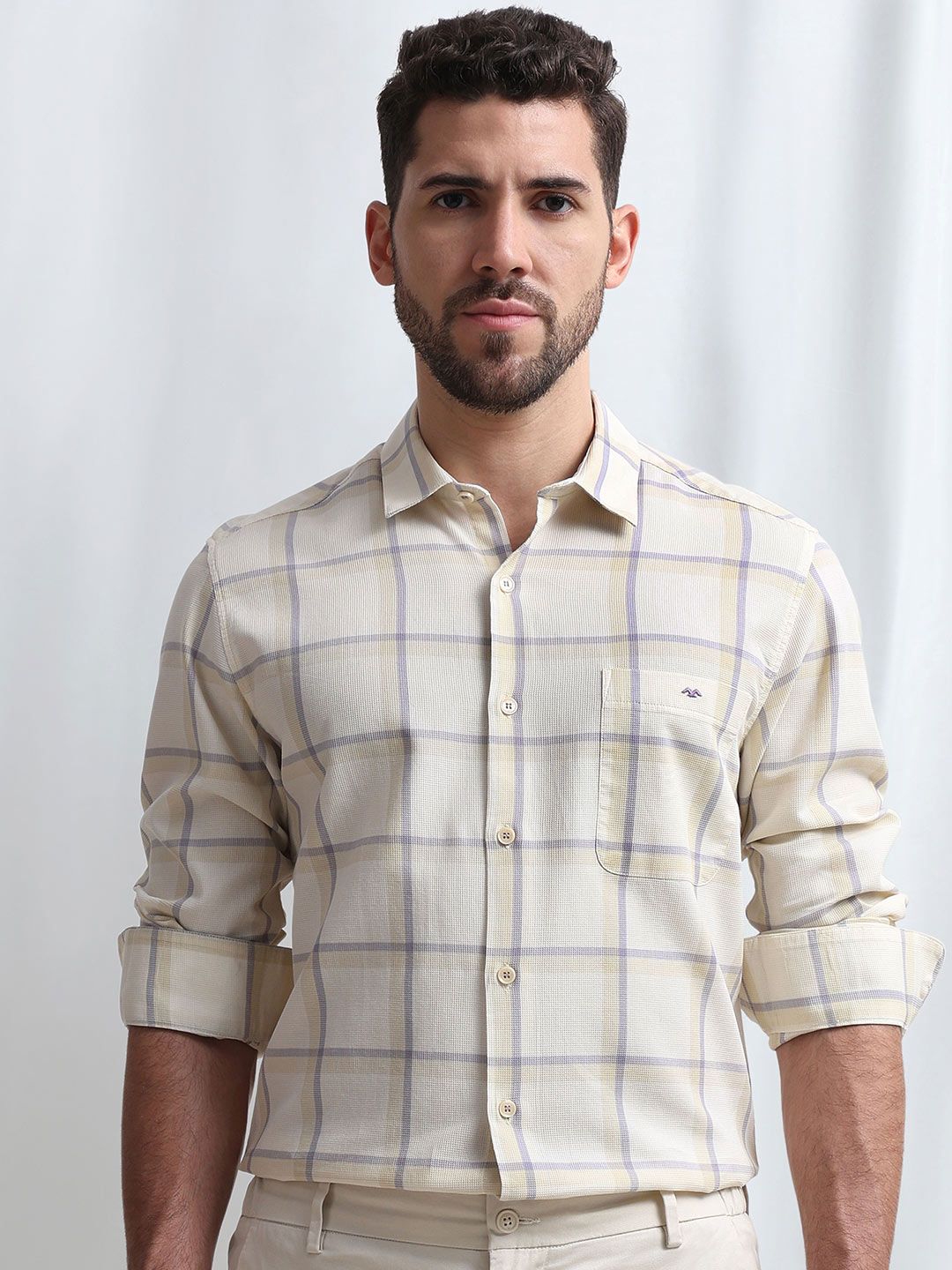 Mufti Mufti Men Slim Fit Tartan Checks Checked Casual Shirt