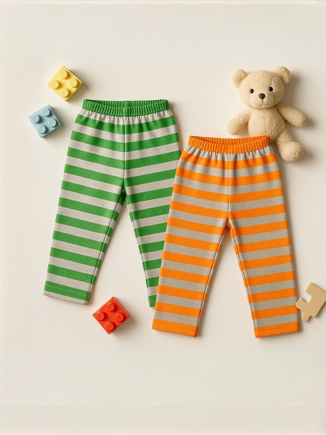 Cortica Pack Of 2 Boys Striped Regular Fit Night Pants