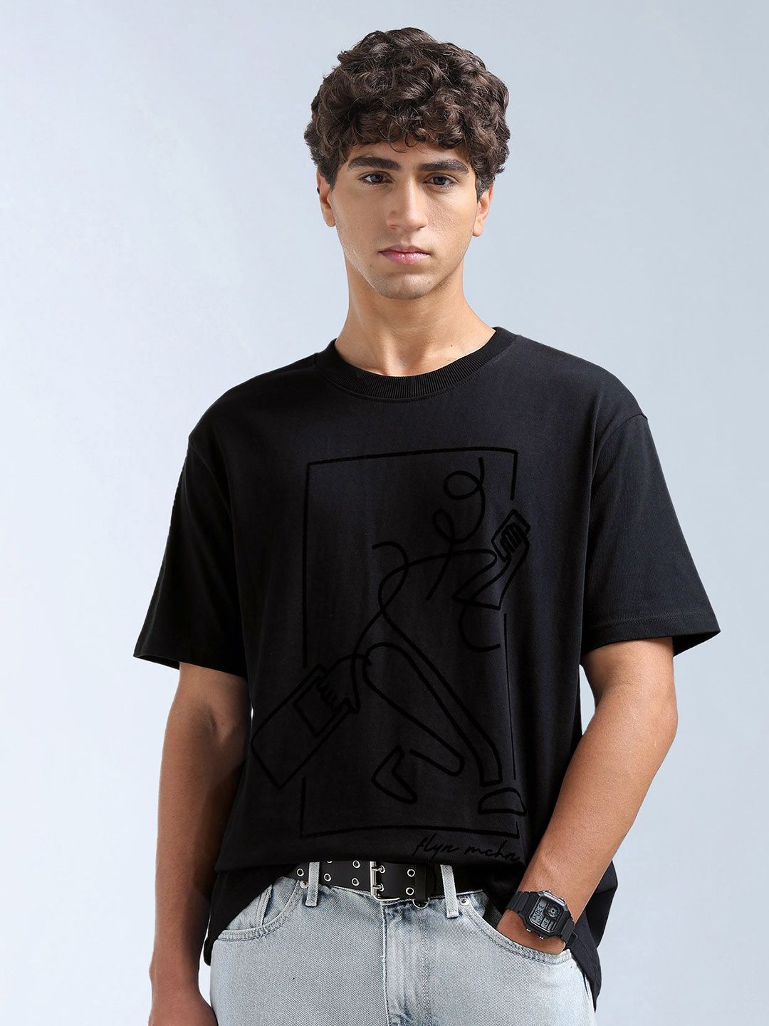 Flying Machine Flying Machine Men Printed Pockets T-shirt