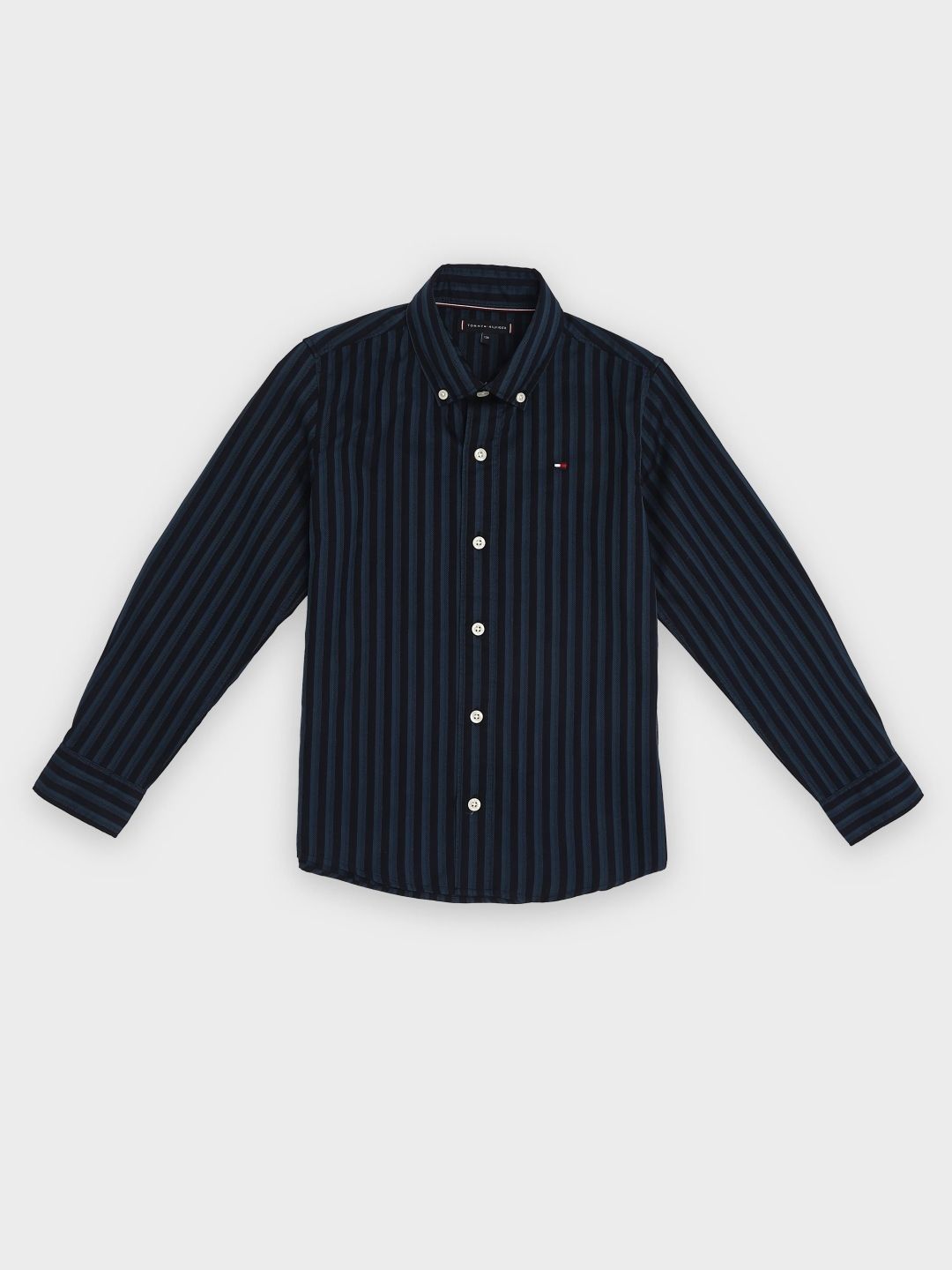 Tommy Hilfiger Tommy Hilfiger Boys Vertical Striped Button-Down Collar Cotton Casual Shirt