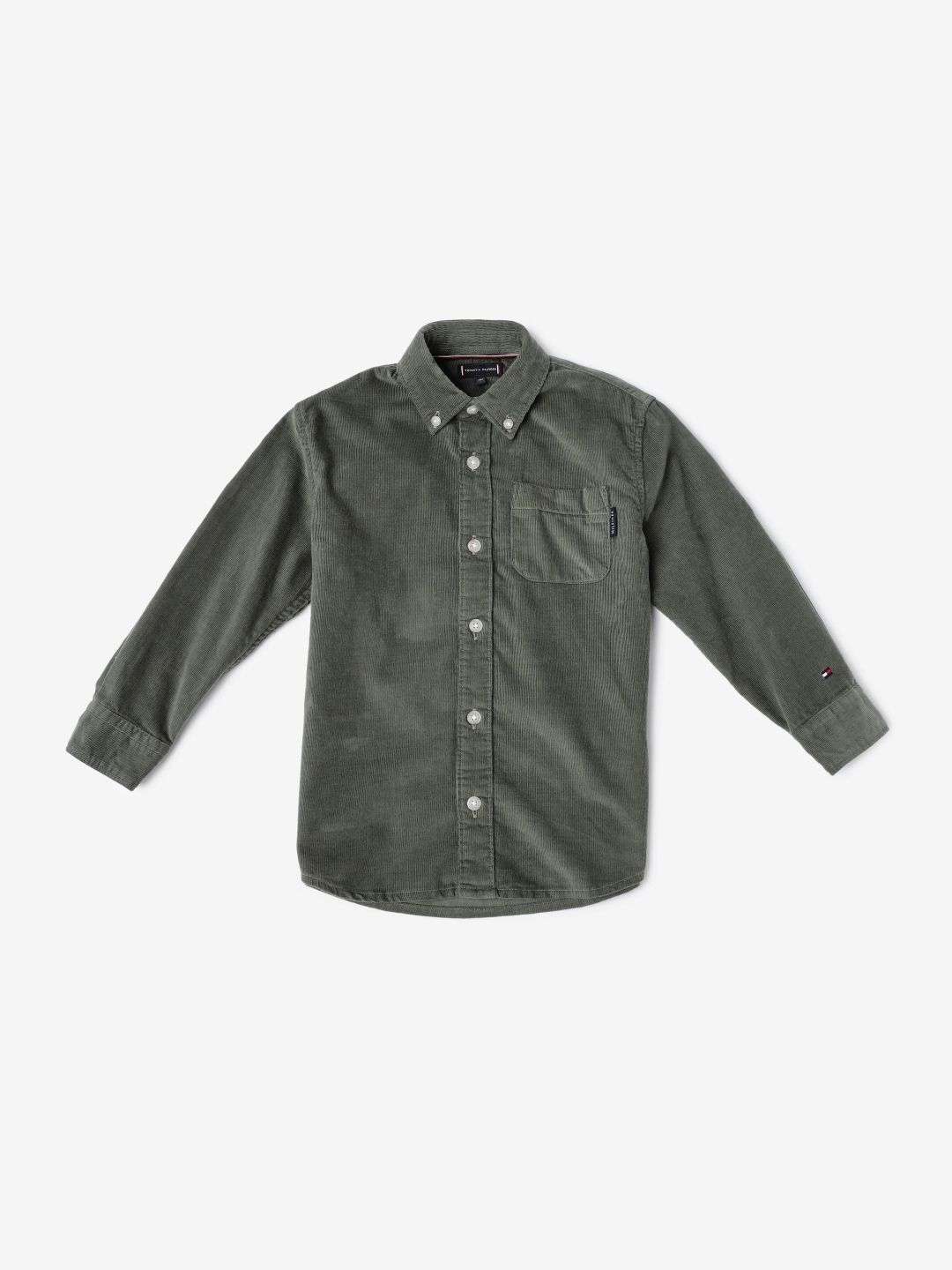Tommy Hilfiger Tommy Hilfiger Boys Solid Button-Down Collar Cotton Casual Shirt