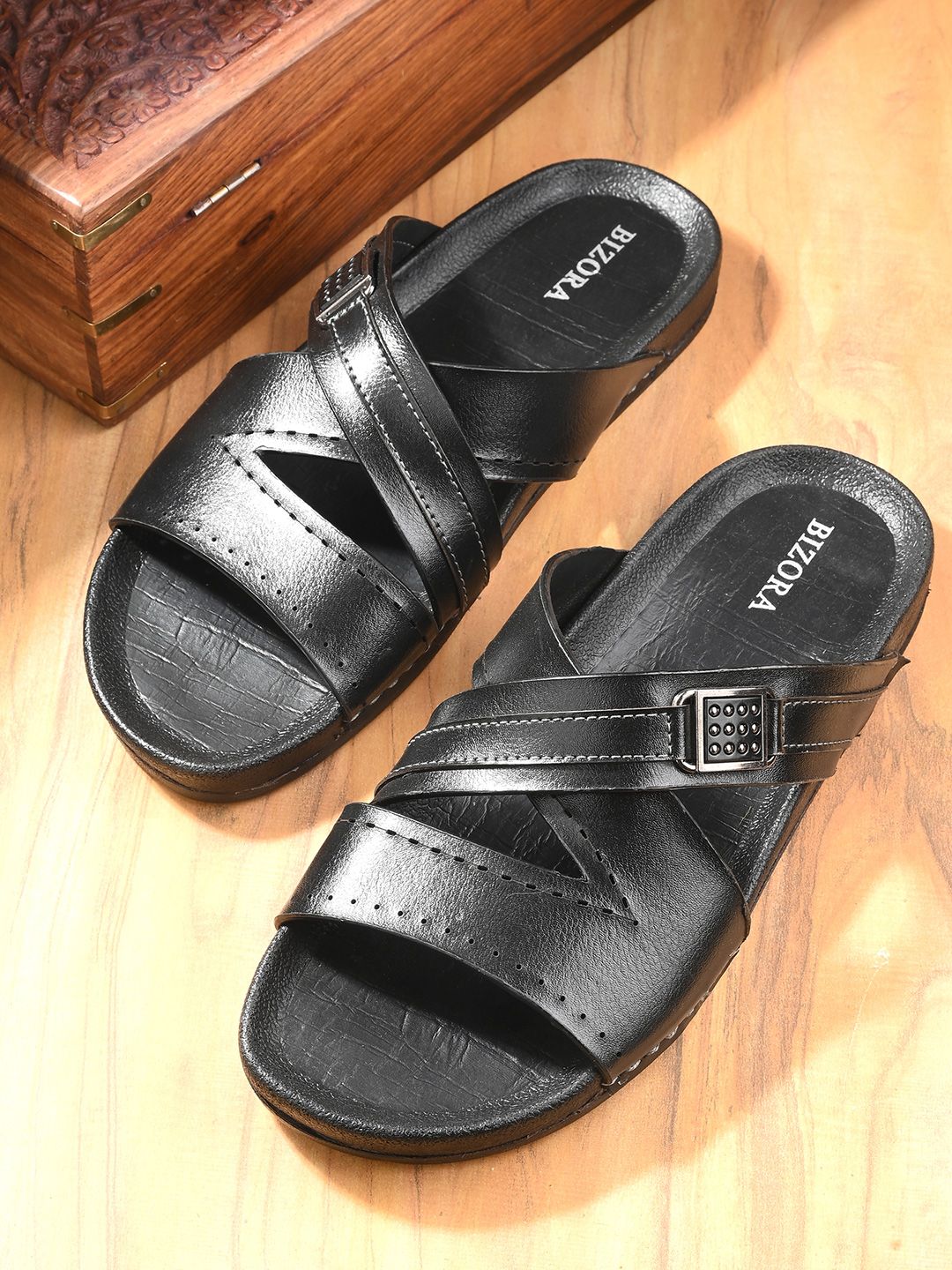 BIZORA Cushioned Footbed Comfort Sandals