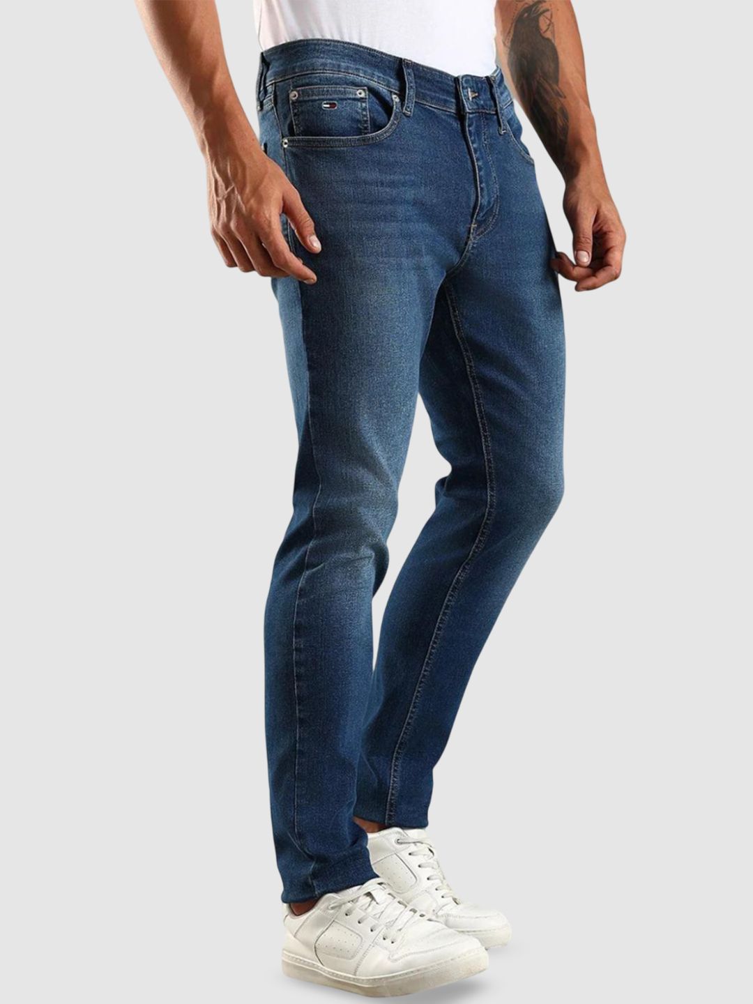 Slim Fit Mid-Rise Light Fade Stretchable Jeans