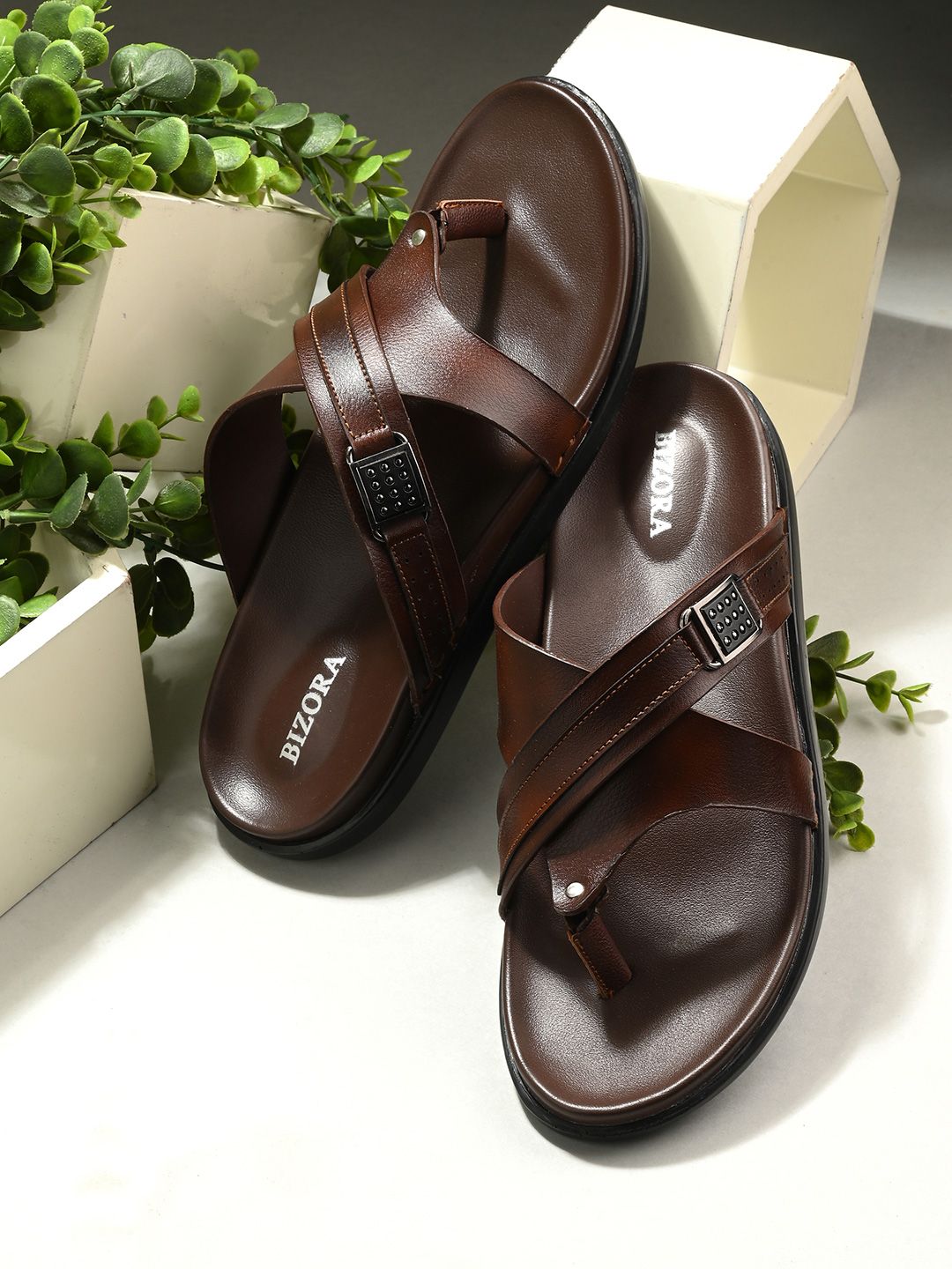 BIZORA Cushioned Footbed Comfort Sandals
