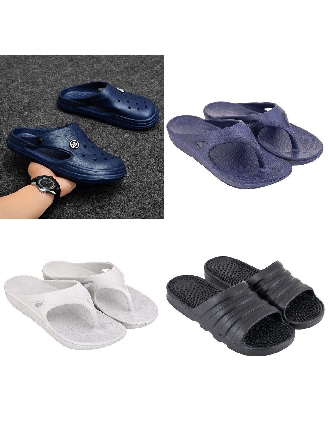 Feel alive Men Set of 4 Clogs and Sliders