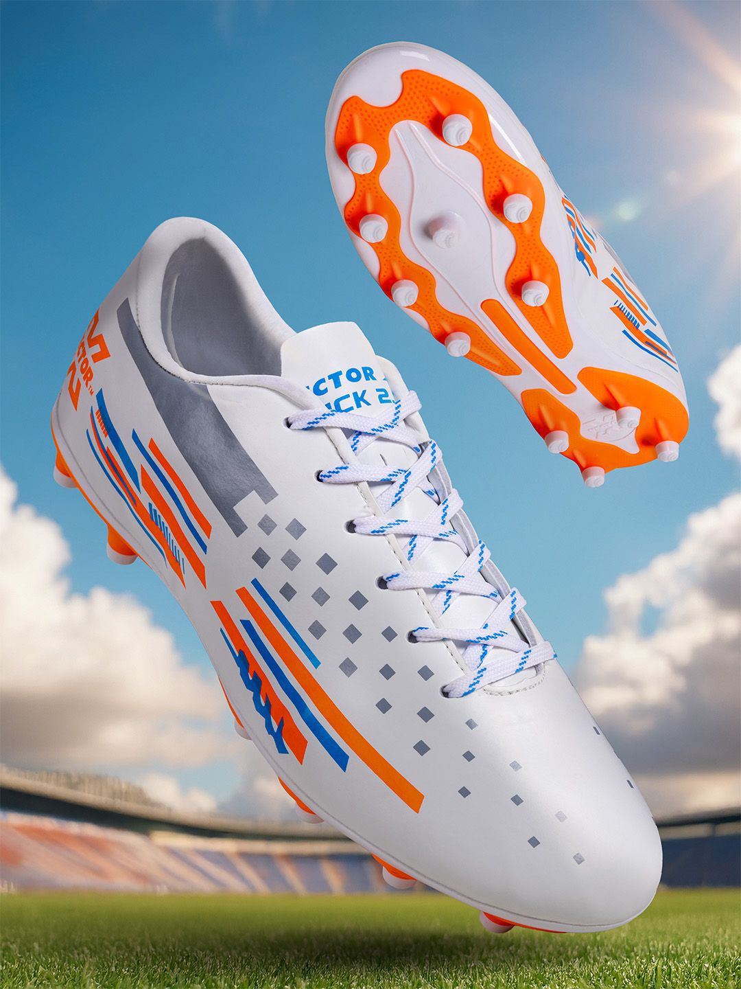 VECTOR X Kick 2.0 Synthetic Upper with TPU Sole Soccer Studs Football Shoes