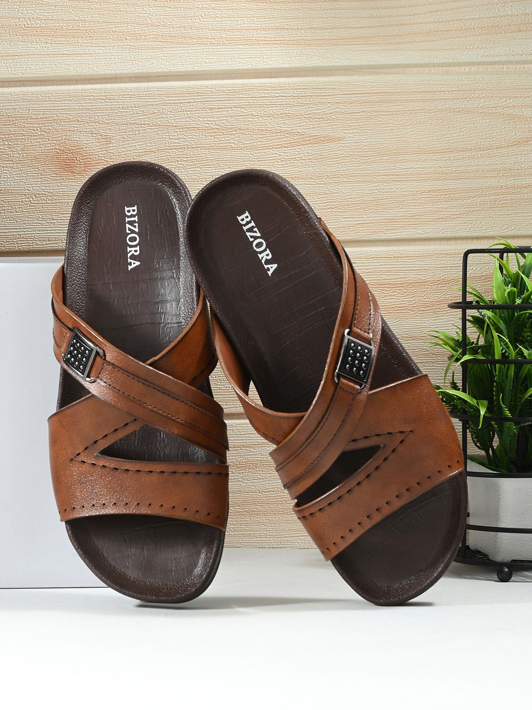 BIZORA Cushioned Footbed Comfort Sandals