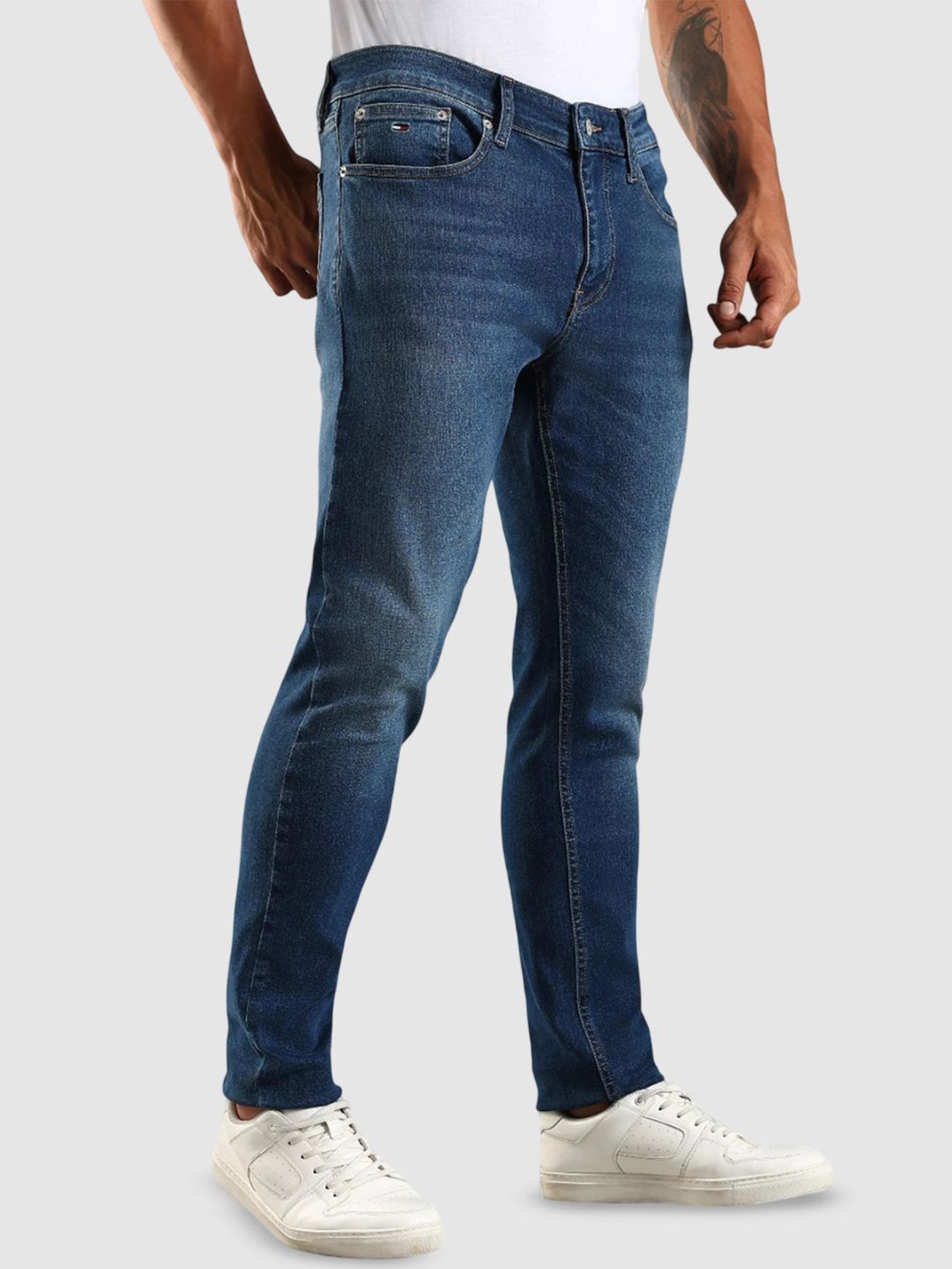 Slim Fit Mid-Rise Light Fade Stretchable Jeans