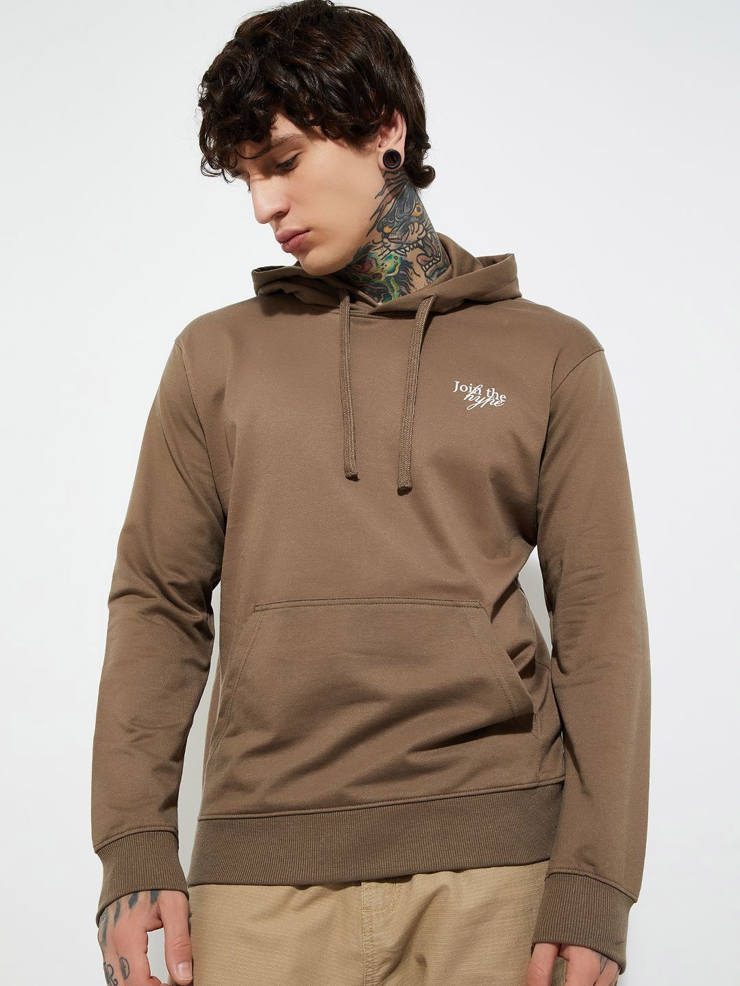 max Men Long Sleeves Hooded Pullover Sweatshirt