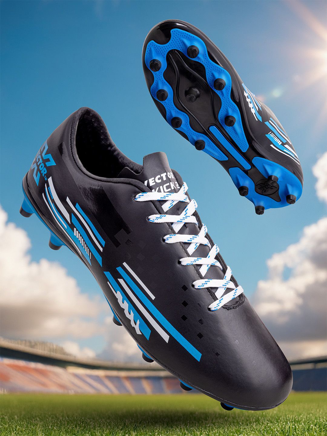 VECTOR X Kick 2.0 Synthetic Upper with TPU Sole Soccer Studs Football Shoes