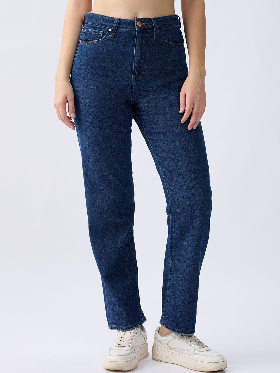 SPYKAR SPYKAR Women Straight Fit High-Rise Heavy Fade Jeans