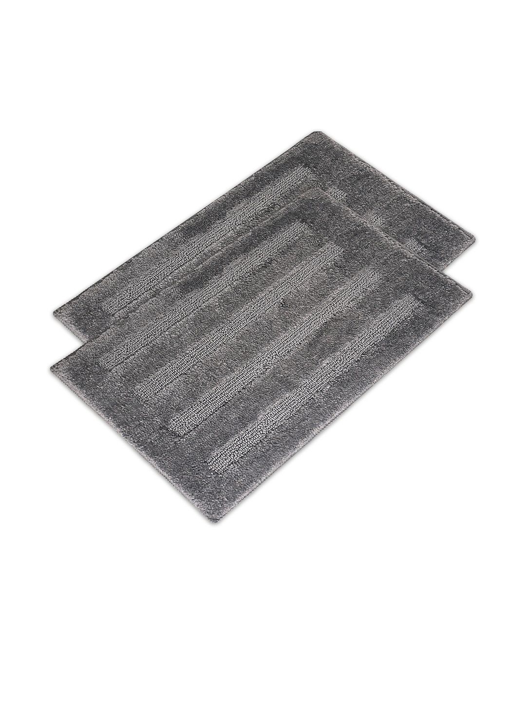 Myntra Elegant Homes Set of 2 Grey Bathroom Mats