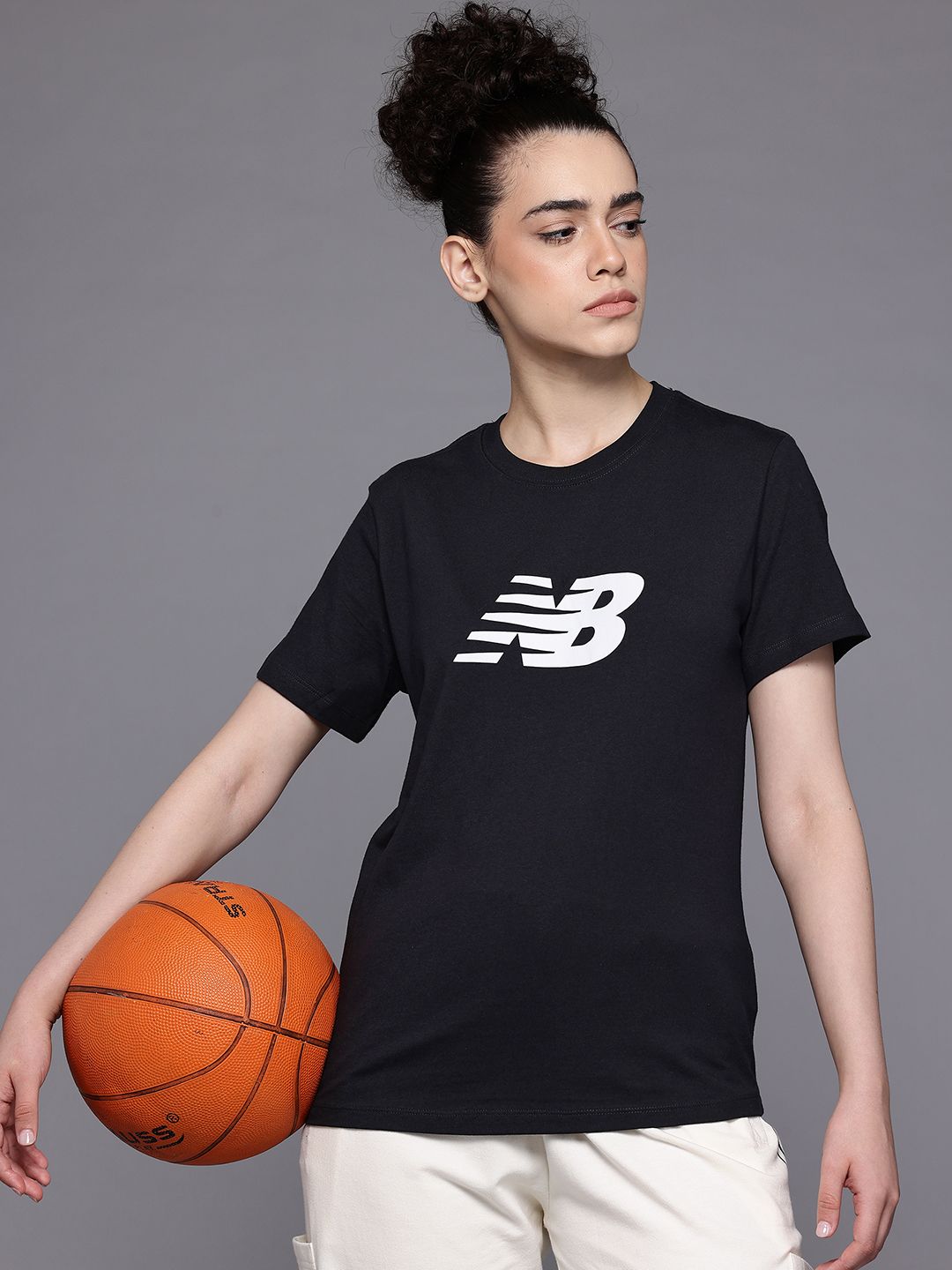 New Balance Brand Logo Printed Pure Cotton Sports T-shirt