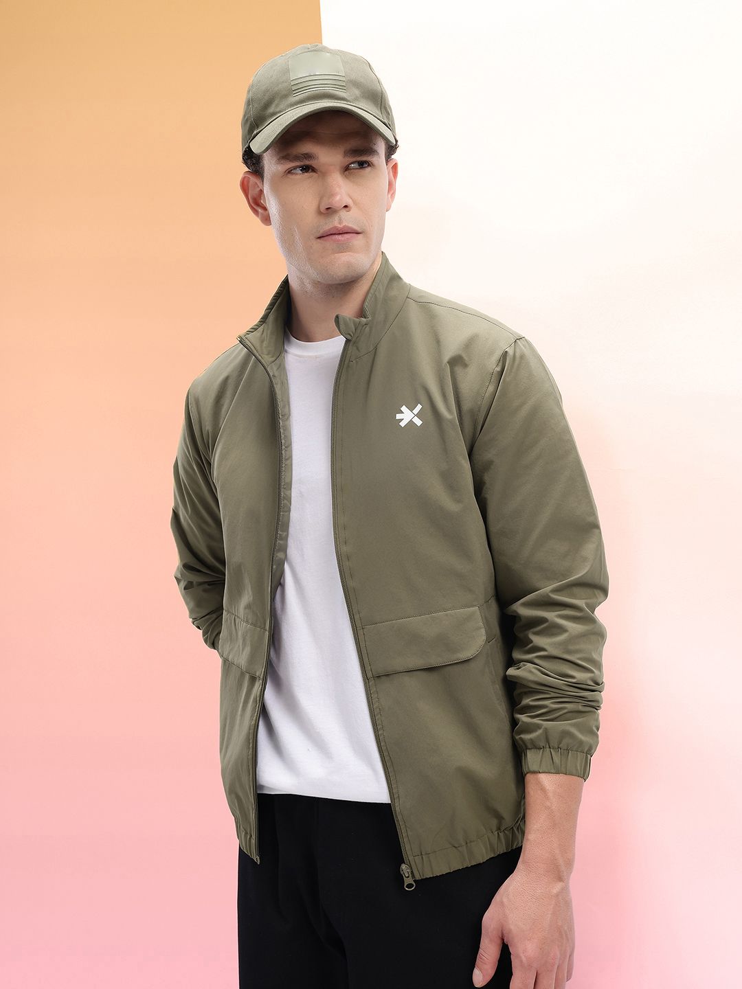 HRX by Hrithik Roshan HRX by Hrithik Roshan Mock Collar Bomber Jacket