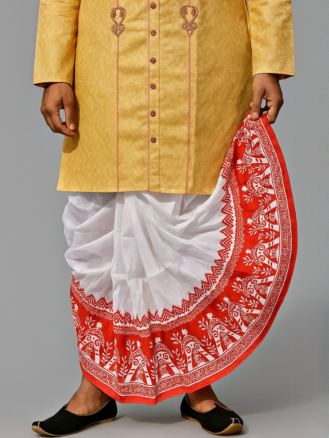 AMIT ONLINE Men Silk Printed Dhoti Pants