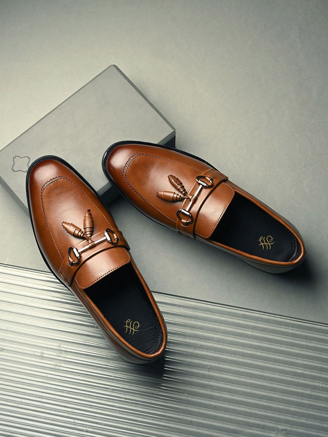 House of Pataudi Men Formal Slip On Loafers