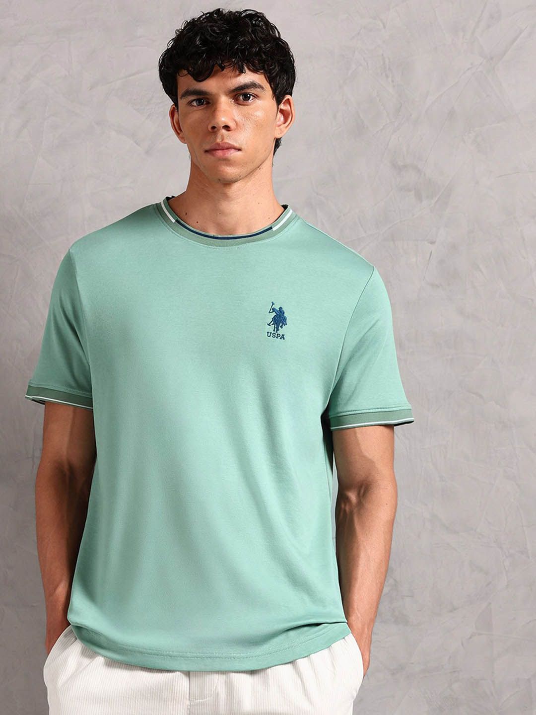 U.S. Polo Assn. Men Crew Neck Breathable Cotton Lounge Tshirt